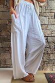 Huxley Barrel Pant White